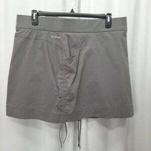 Columbia Anytime Casual Skort Grey Size XXL Stretch Hiking Golf Ruched Sides